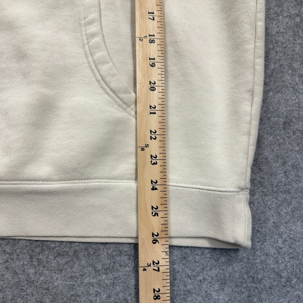 OBEY Hoodie Sweatshirt Mens  Cream w/ Green Collegiate Style Letters No Size Tag - Picture 5 of 7